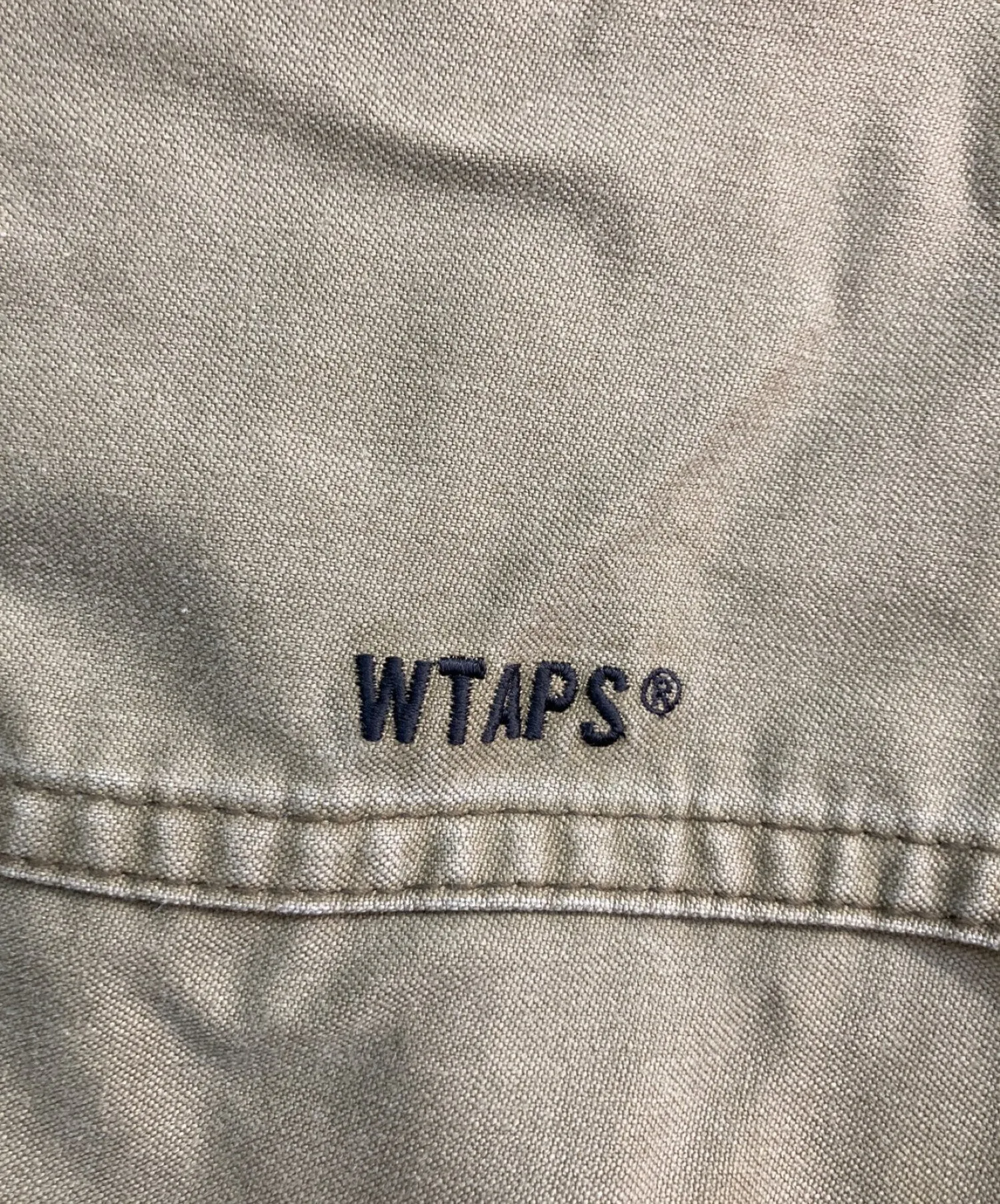 [Pre-owned] WTAPS Bio-washed Cotton Full Zip Military Jacket 201WVDT-JKM03 201wvdt-jkm03