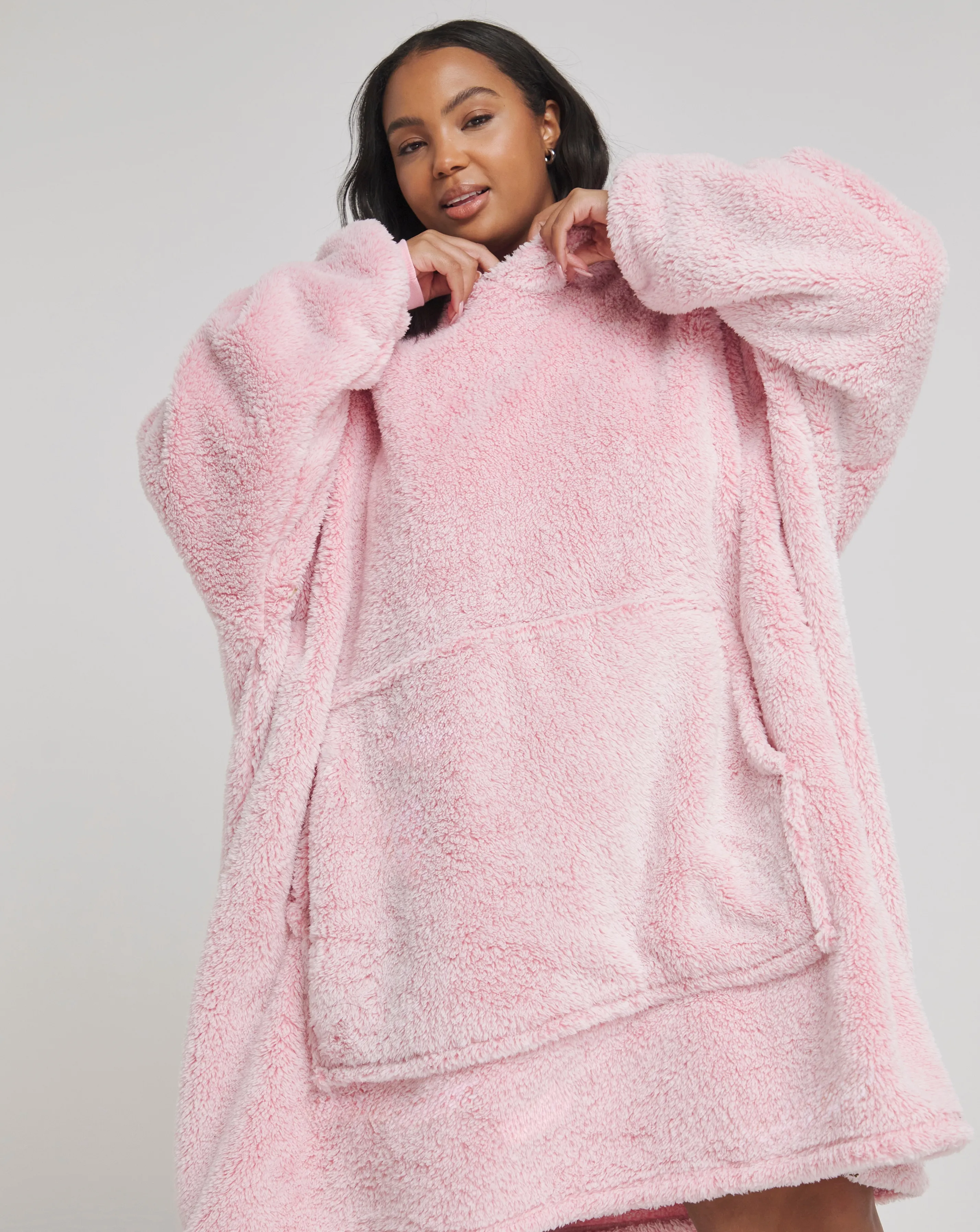 Pretty Secrets Oversized Hooded Lounge Dress | Simply Be