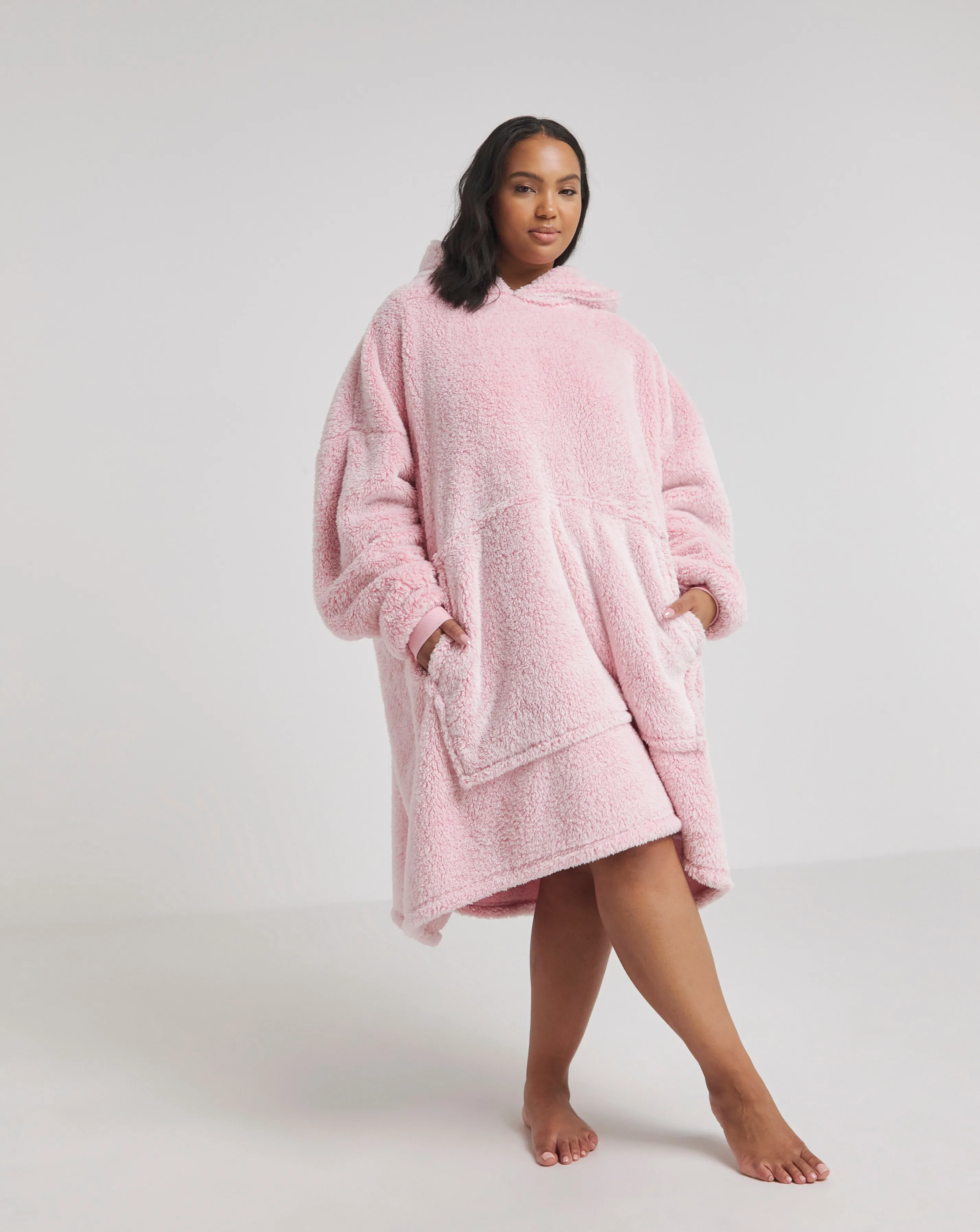 Pretty Secrets Oversized Hooded Lounge Dress | Simply Be