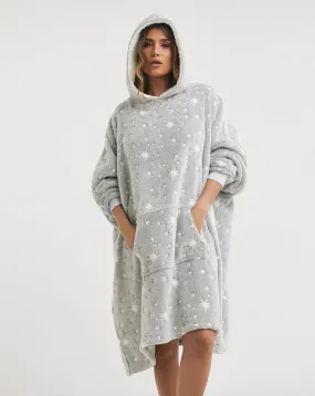 Pretty Secrets Oversized Star Jacquard Hooded Lounge Dress