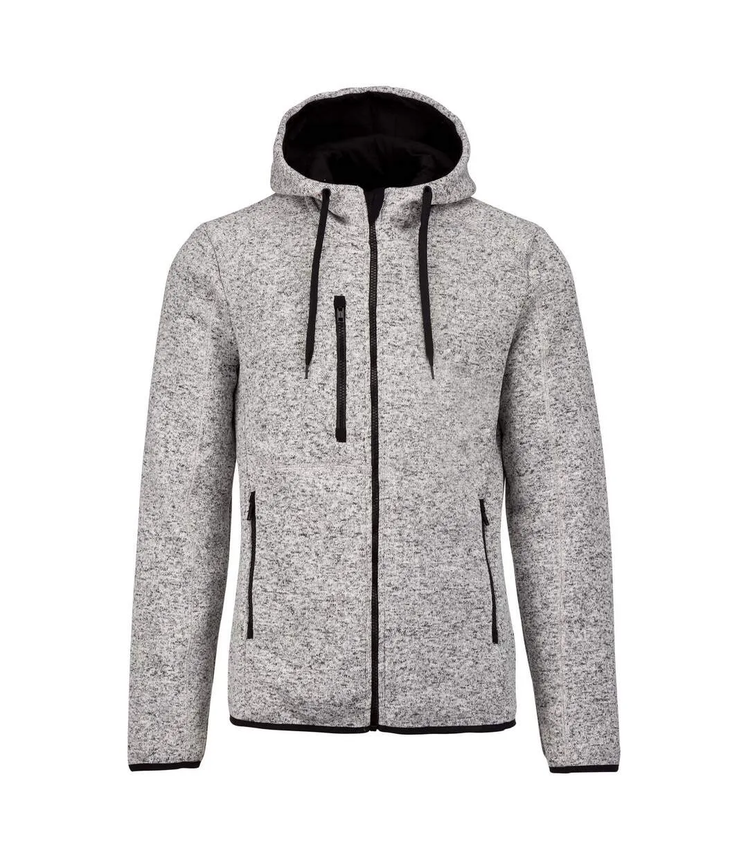 Proact Mens Heather Hooded Jacket (Light Grey Melange) - UTPC3539