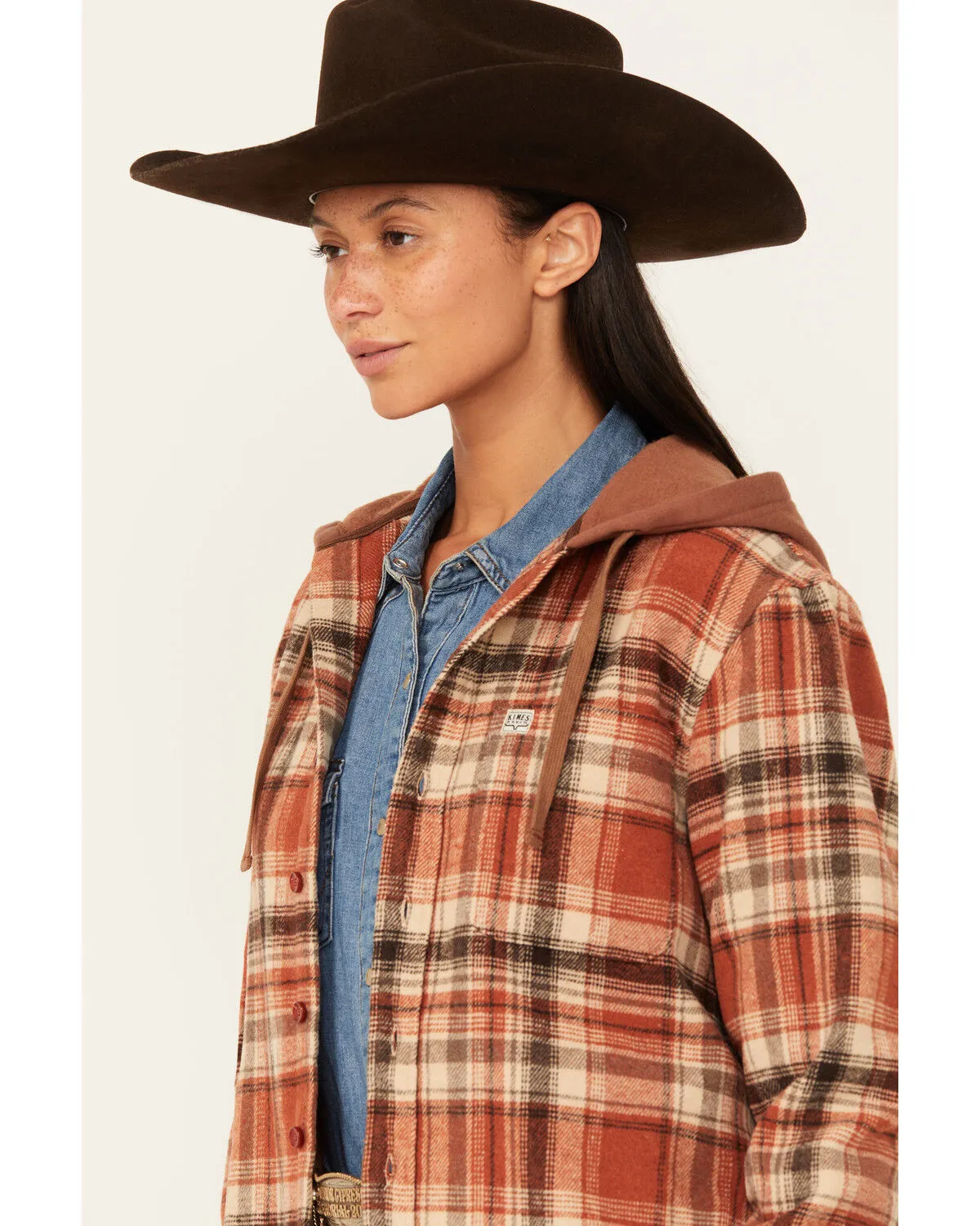 Product Name:  Kimes Ranch Delano Plaid Print Hooded Flannel Jacket