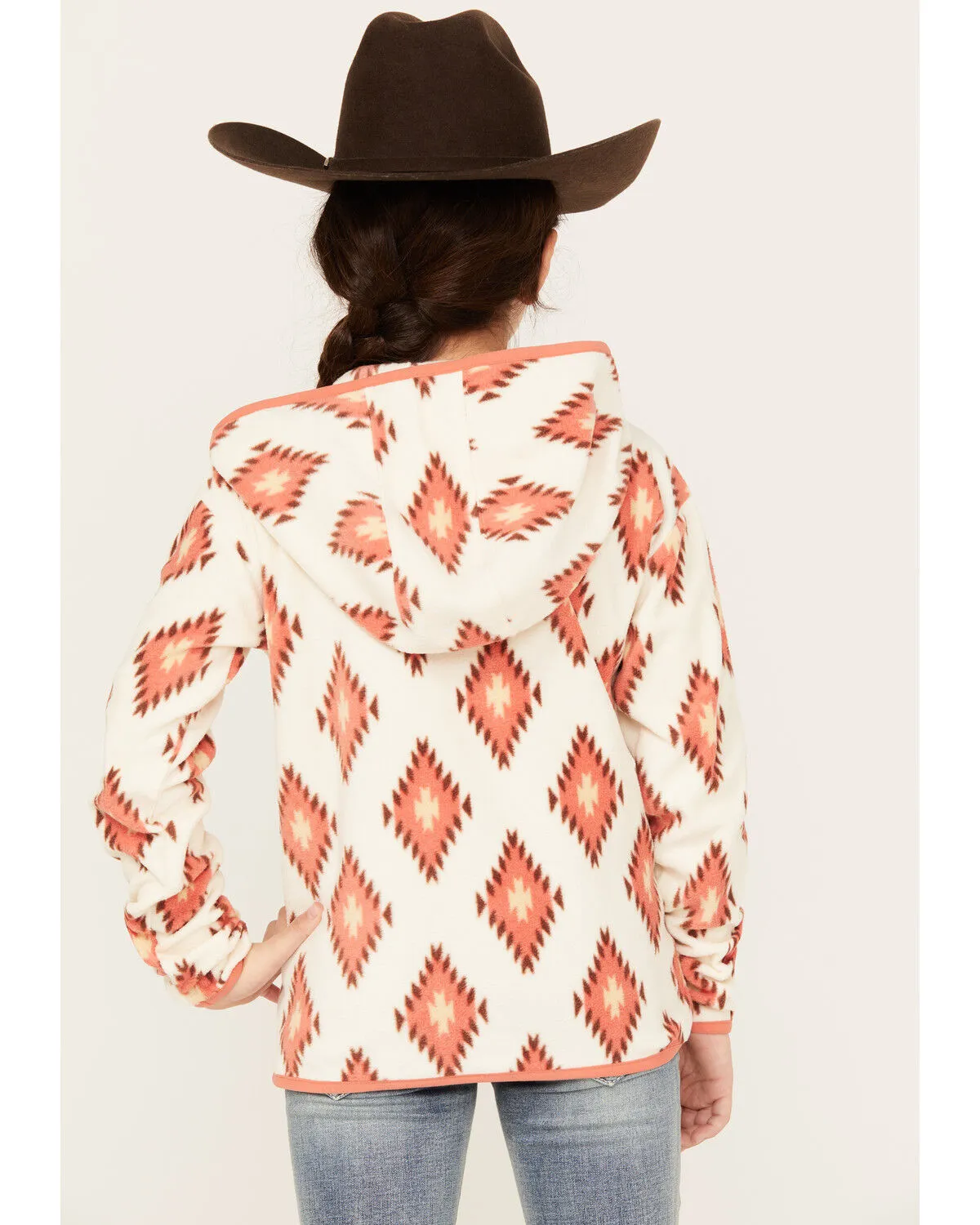 Product Name:  Shyanne Girls' Southwestern Printed Polar Fleece Hooded Pullover