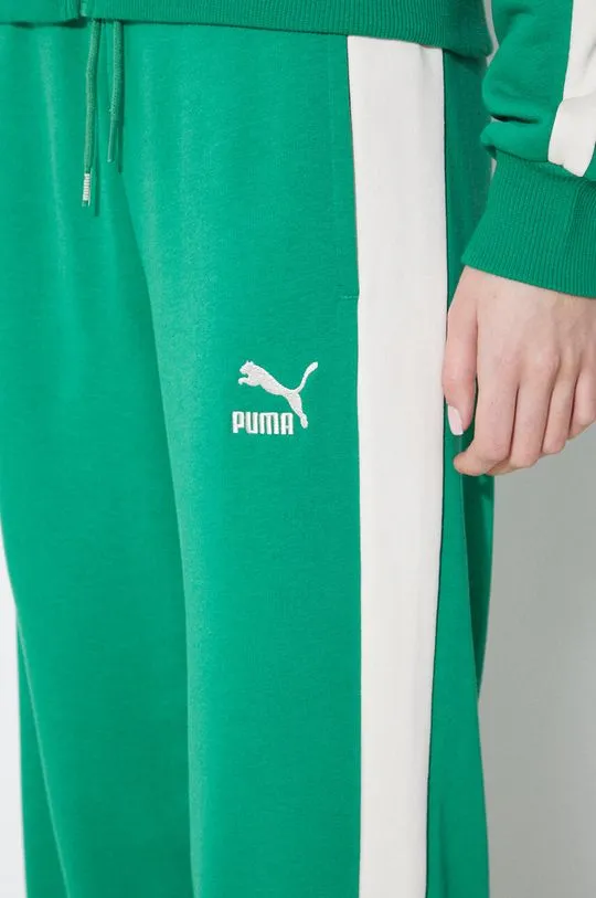 Puma joggers ICONIC T7 green color 625411