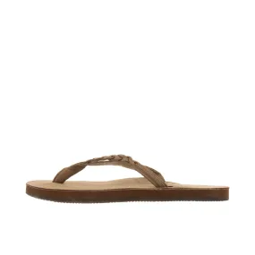 Rainbow Sandals Womens Flirty Braidy Single Layer Dark Brown