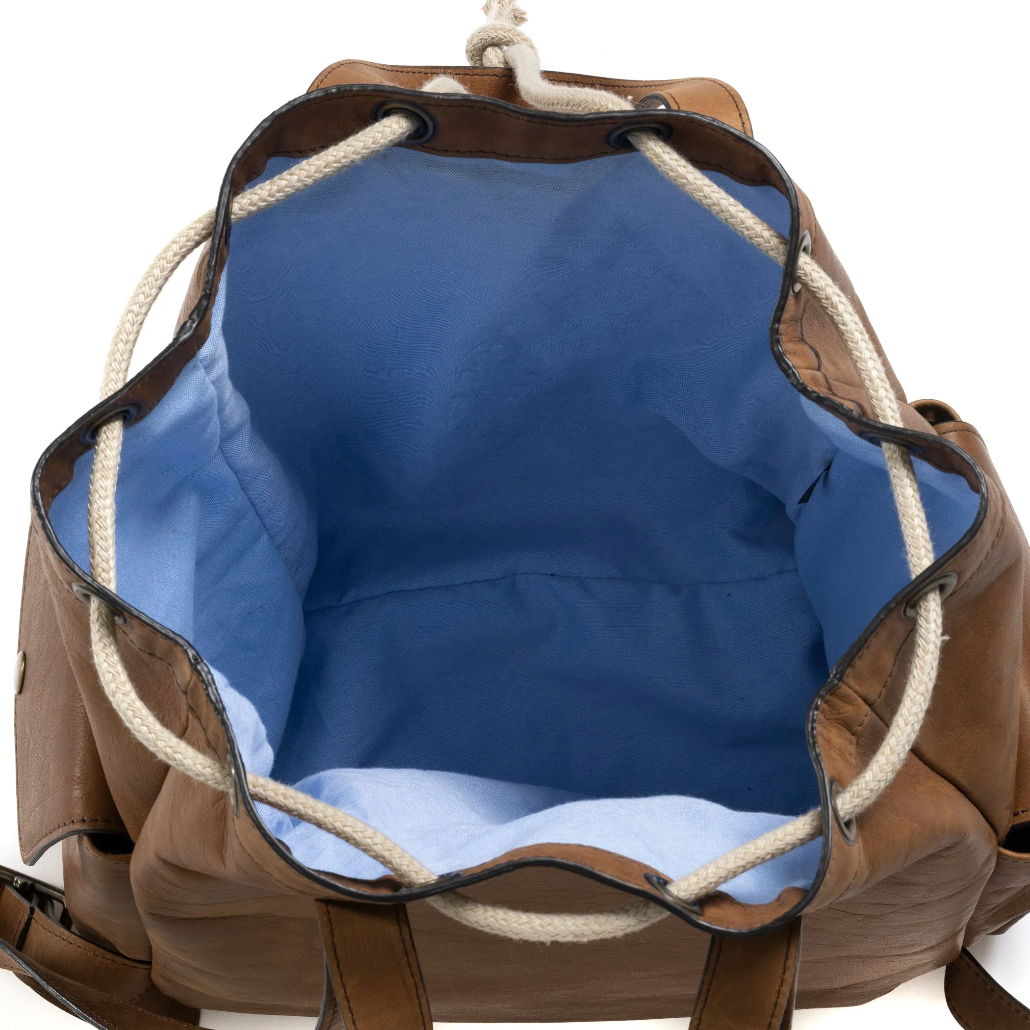 Reclaimed Cinch Top Backpack in Heirloom Oak by Moore & Giles