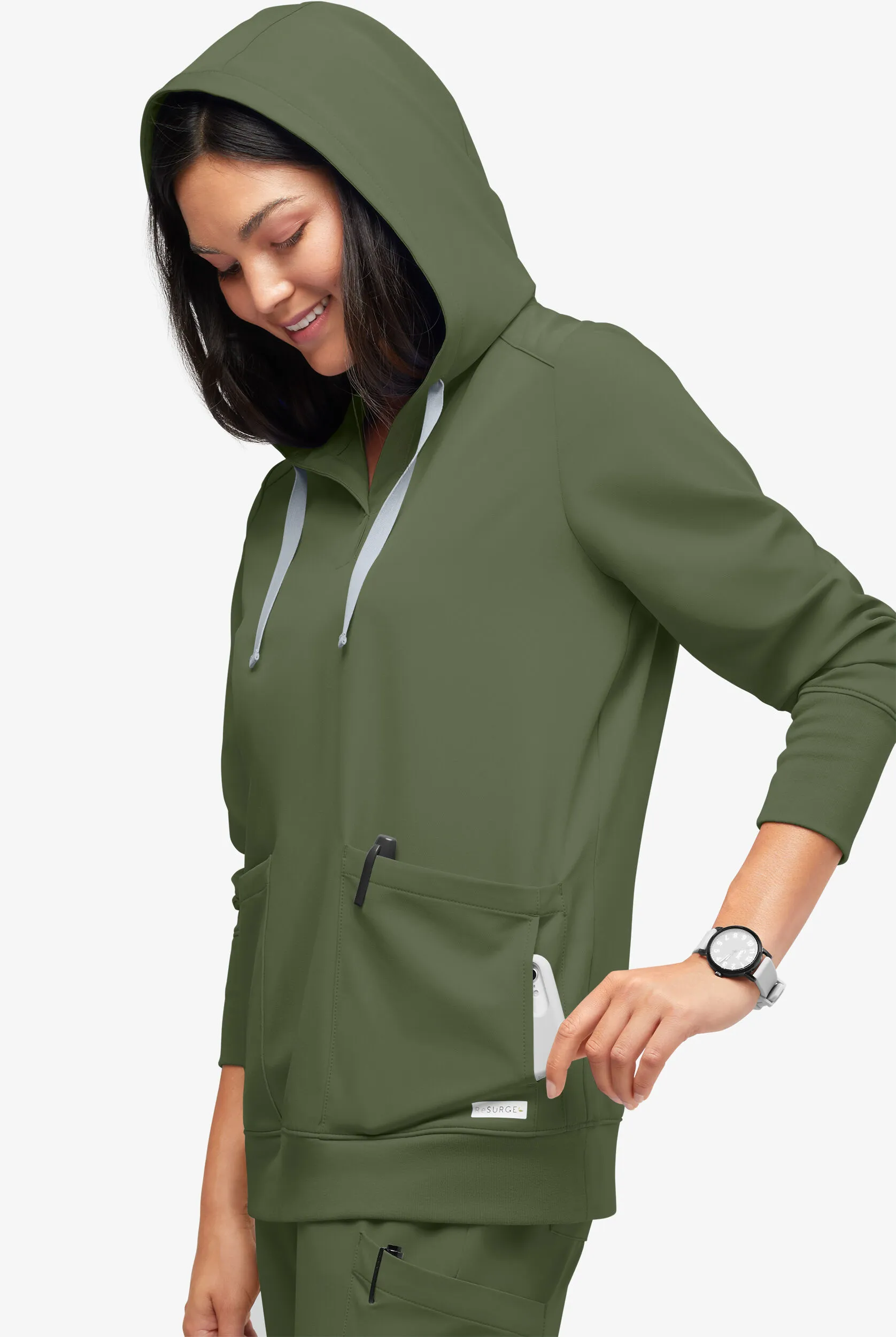 ReSurge Jasper Women's 4-Pocket Long Sleeve Pullover Hoodie