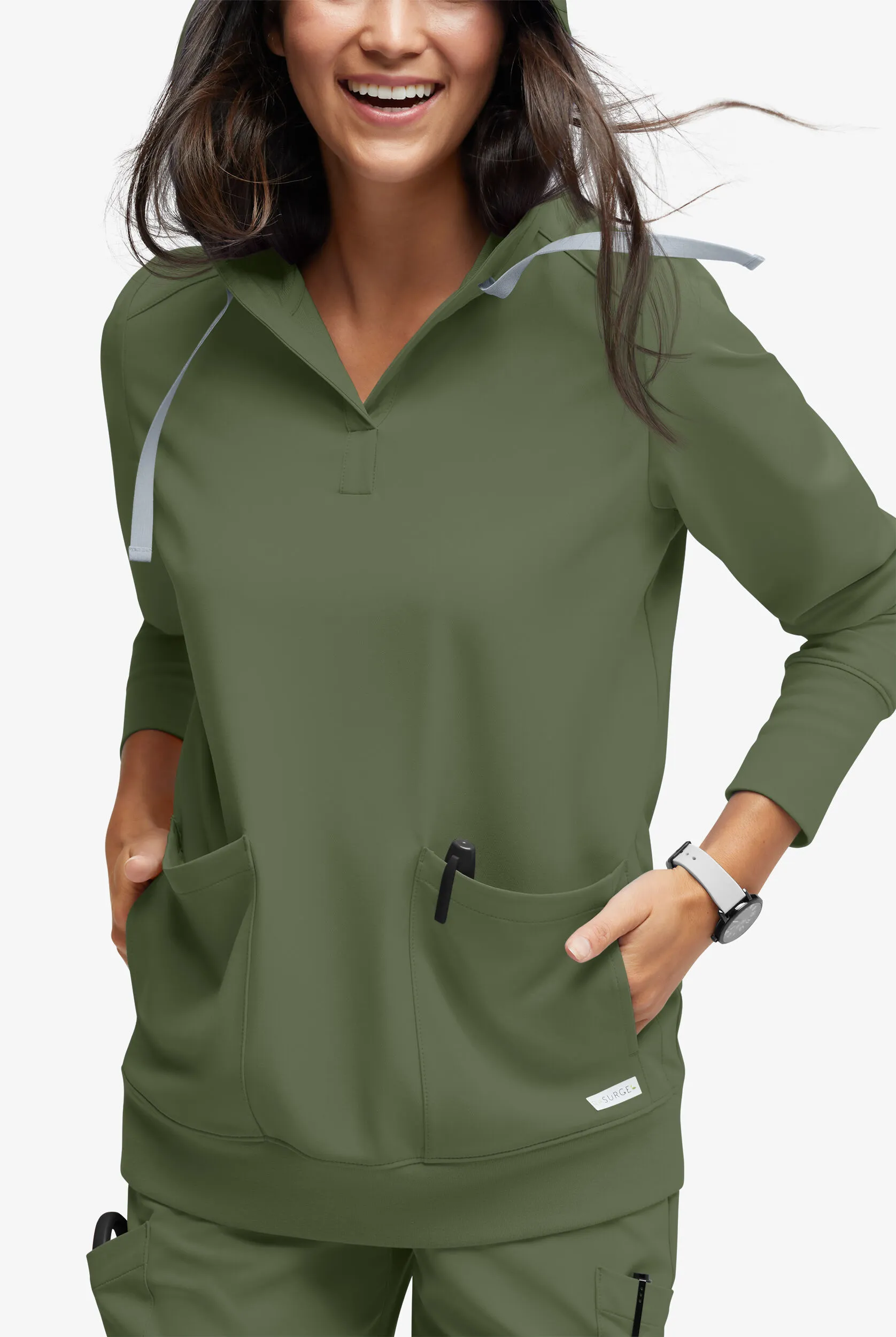 ReSurge Jasper Women's 4-Pocket Long Sleeve Pullover Hoodie