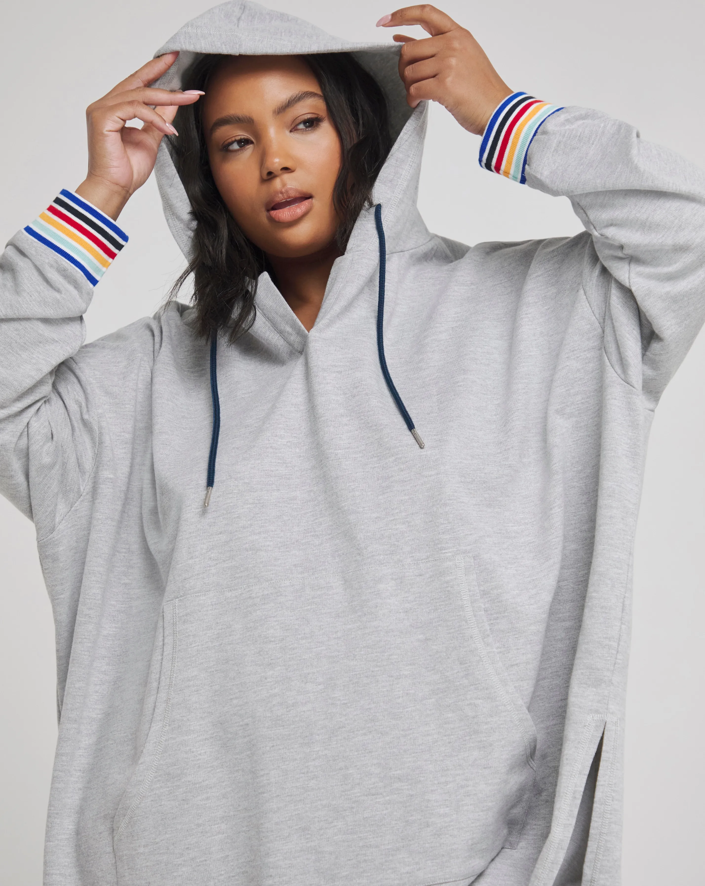 Retro Love Oversized Hooded Lounge Dress | Simply Be