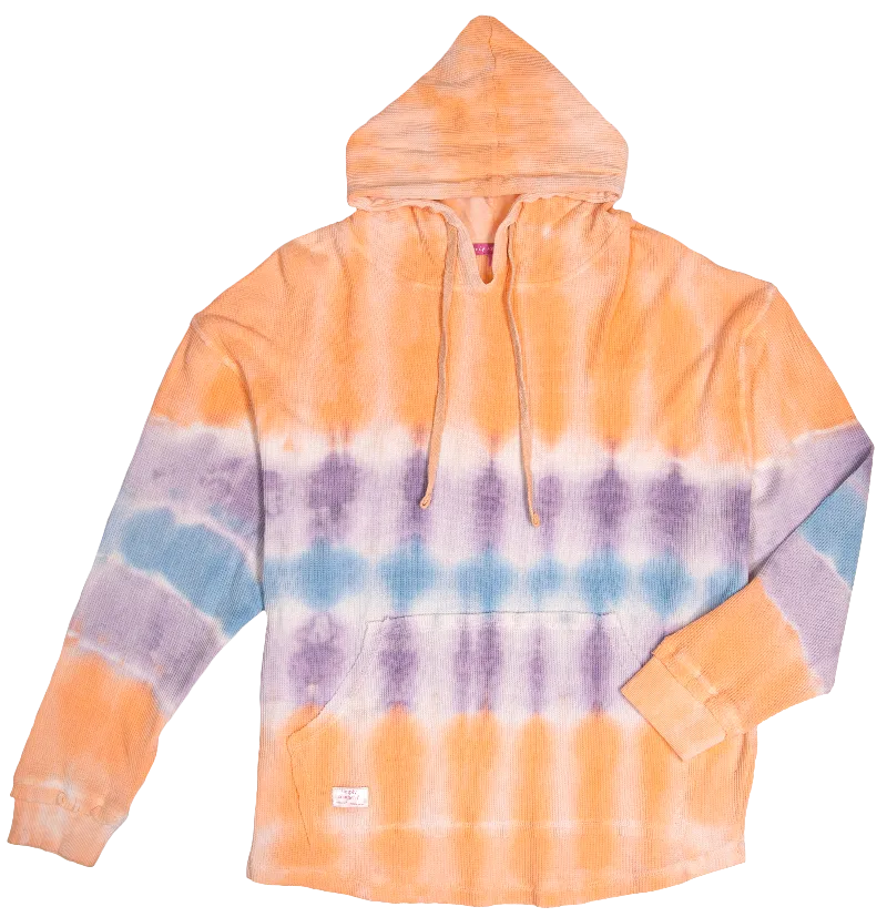 SALE Simply Southern Dawn Tiedye Pullover Waffle Hoodie T-Shirt