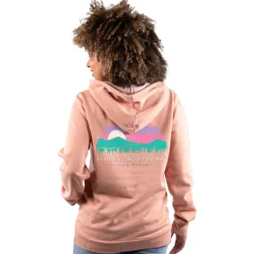 SALE Simply Southern Sunset Mountains Pullover Hoodie Long Sleeve T-Shirt