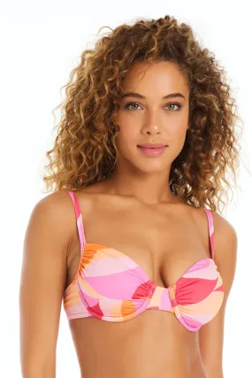 SANCTUARY UNDERWIRE BIKINI TOP - SHELL ABSTRACT