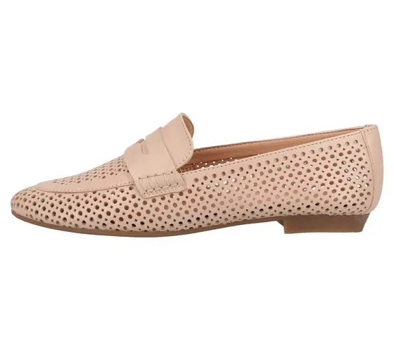 SCAPA Damen Echtleder-Slipper Loafer Sommer-Schuhe Schlupf-Schuhe 1079764-45 Beige