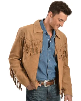 Scully Men's Fringed Suede Leather Short Jacket