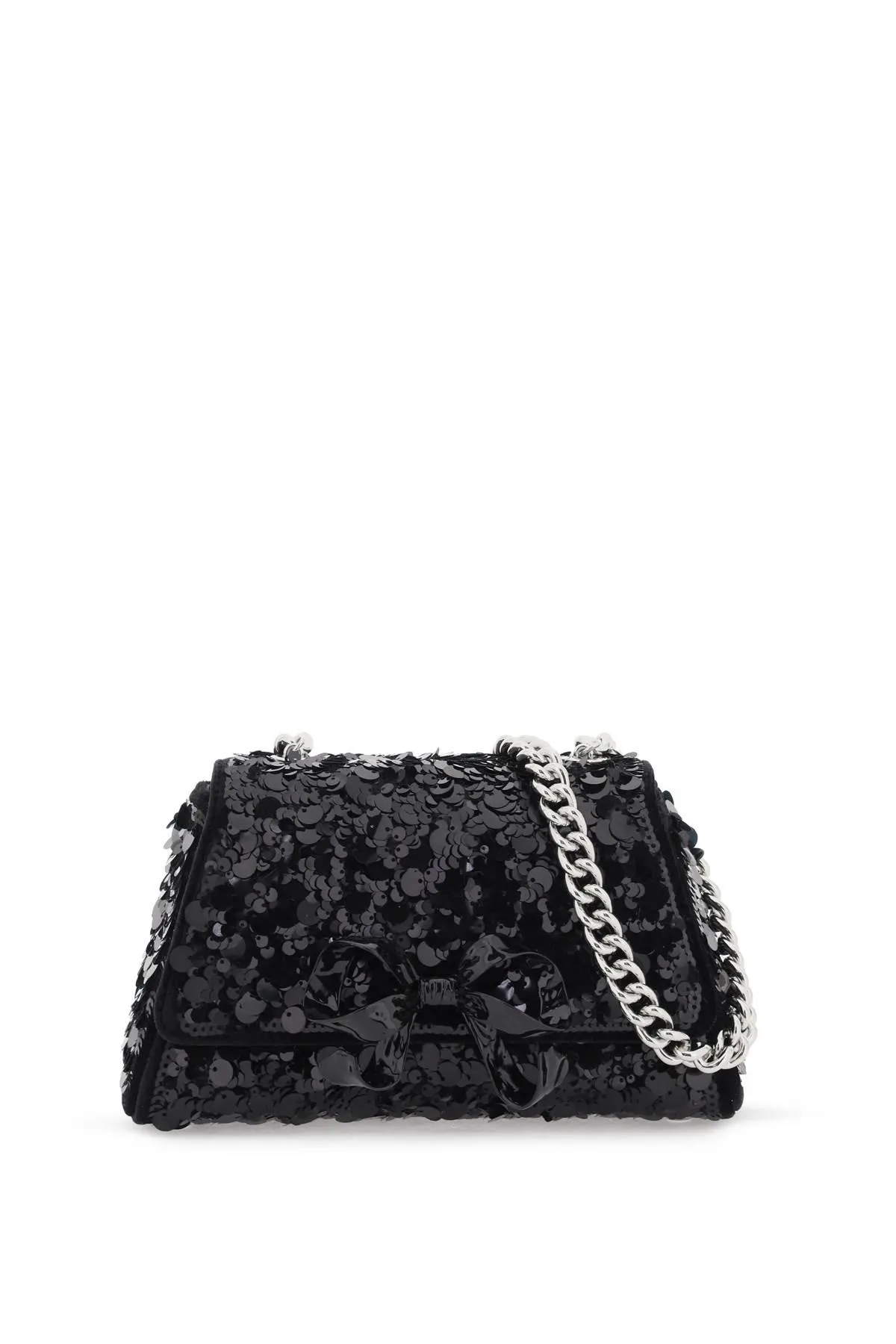 Self Portrait    Self Portrait Sequined Bow Mini Shoulder Bag