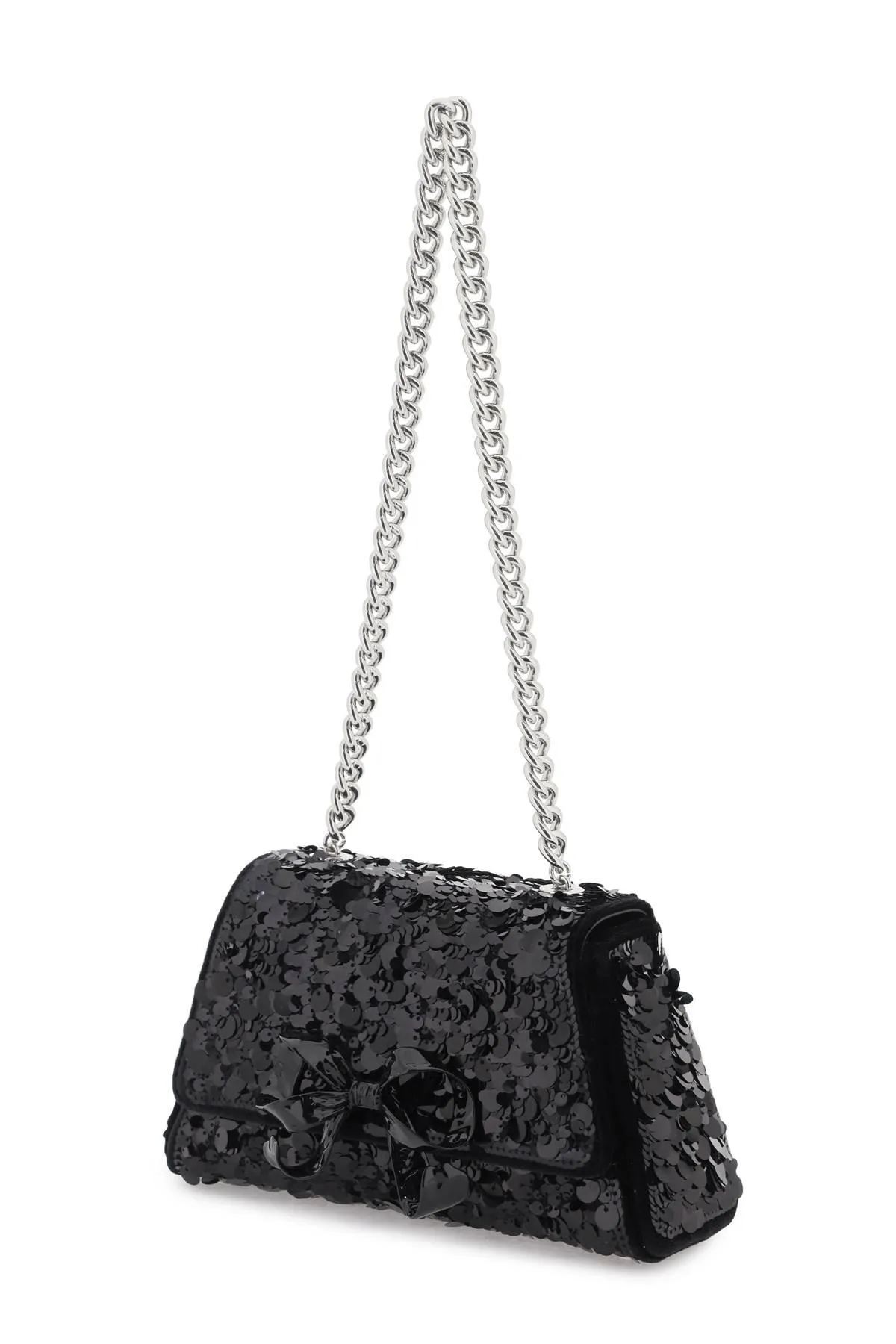 Self Portrait    Self Portrait Sequined Bow Mini Shoulder Bag