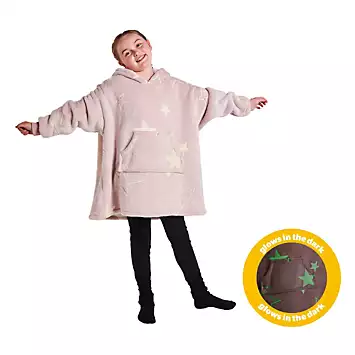 Silentnight Kids Snugsie Oversized Glow in the Dark Fleece Hoodie | Grattan