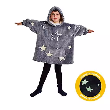 Silentnight Kids Snugsie Oversized Glow in the Dark Fleece Hoodie | Grattan