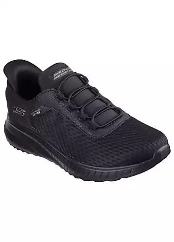 Skechers Black Bobs Squad Chaos in Colour Slip Ins Trainers | Grattan