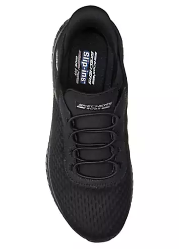 Skechers Black Bobs Squad Chaos in Colour Slip Ins Trainers | Grattan