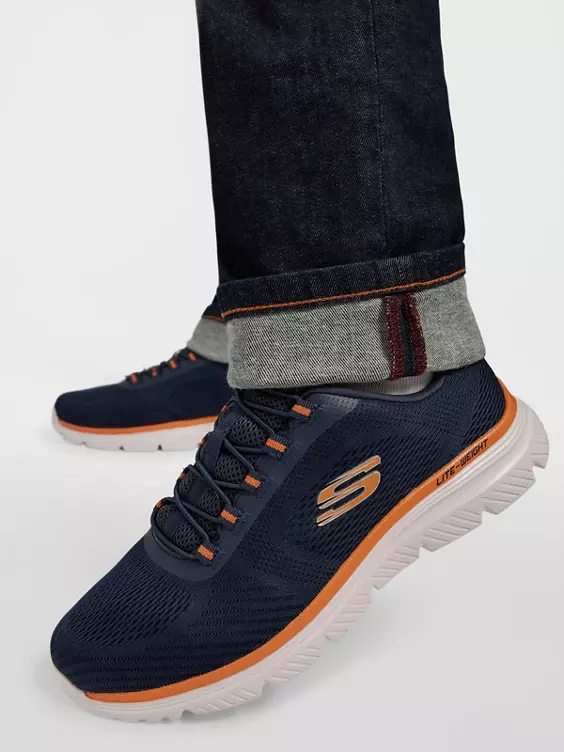 Skechers  Burns 2.0 Skechers Navy/Orange Trainers