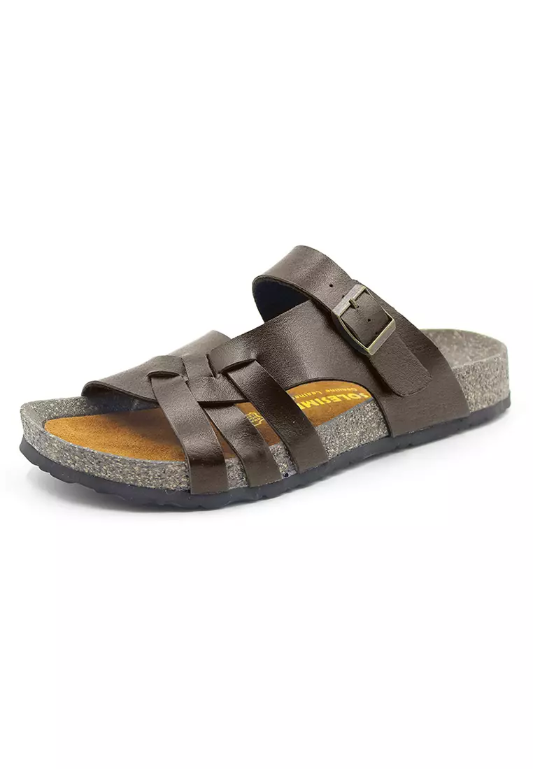 SoleSimple Istanbul - Dark Brown Leather Sandals & Flip Flops & Slipper