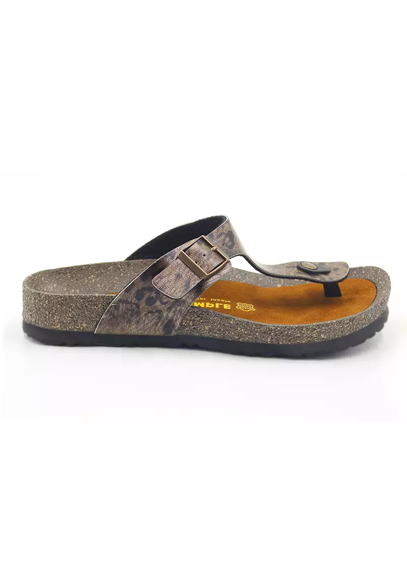 SoleSimple Rome - Leopard Bronze Sandals & Flip Flops & Slipper