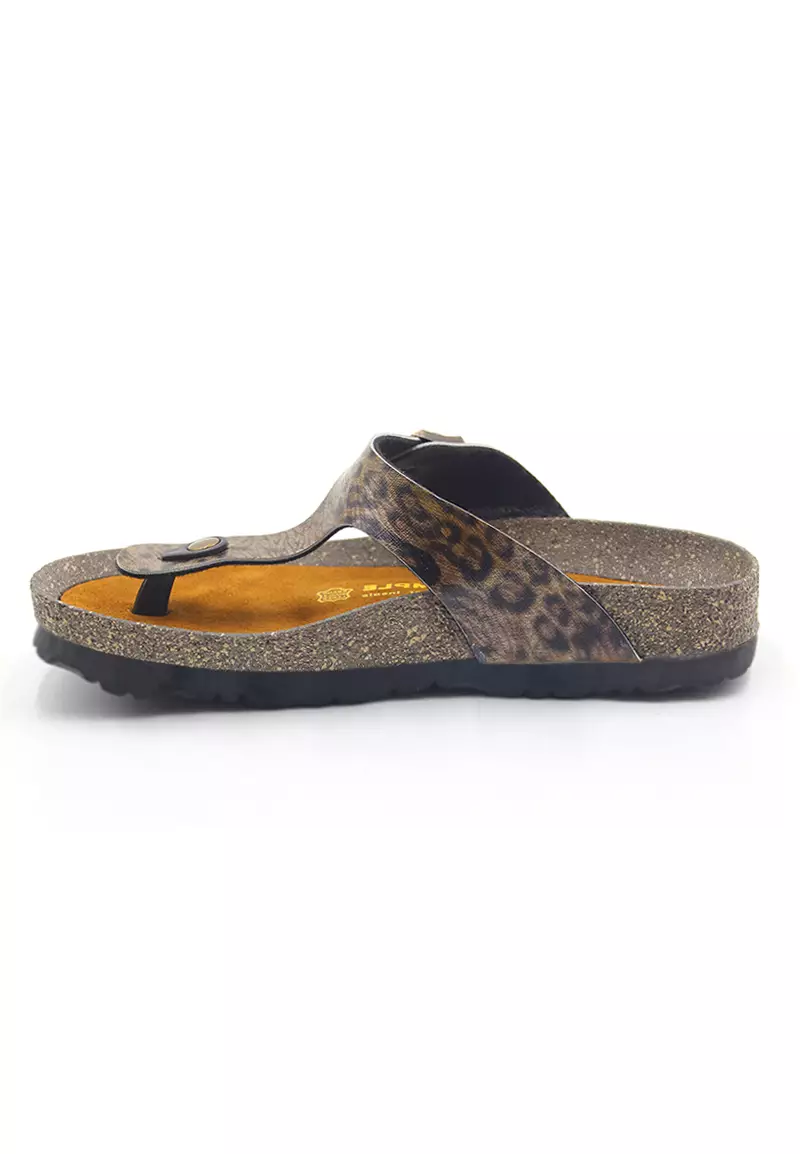 SoleSimple Rome - Leopard Bronze Sandals & Flip Flops & Slipper