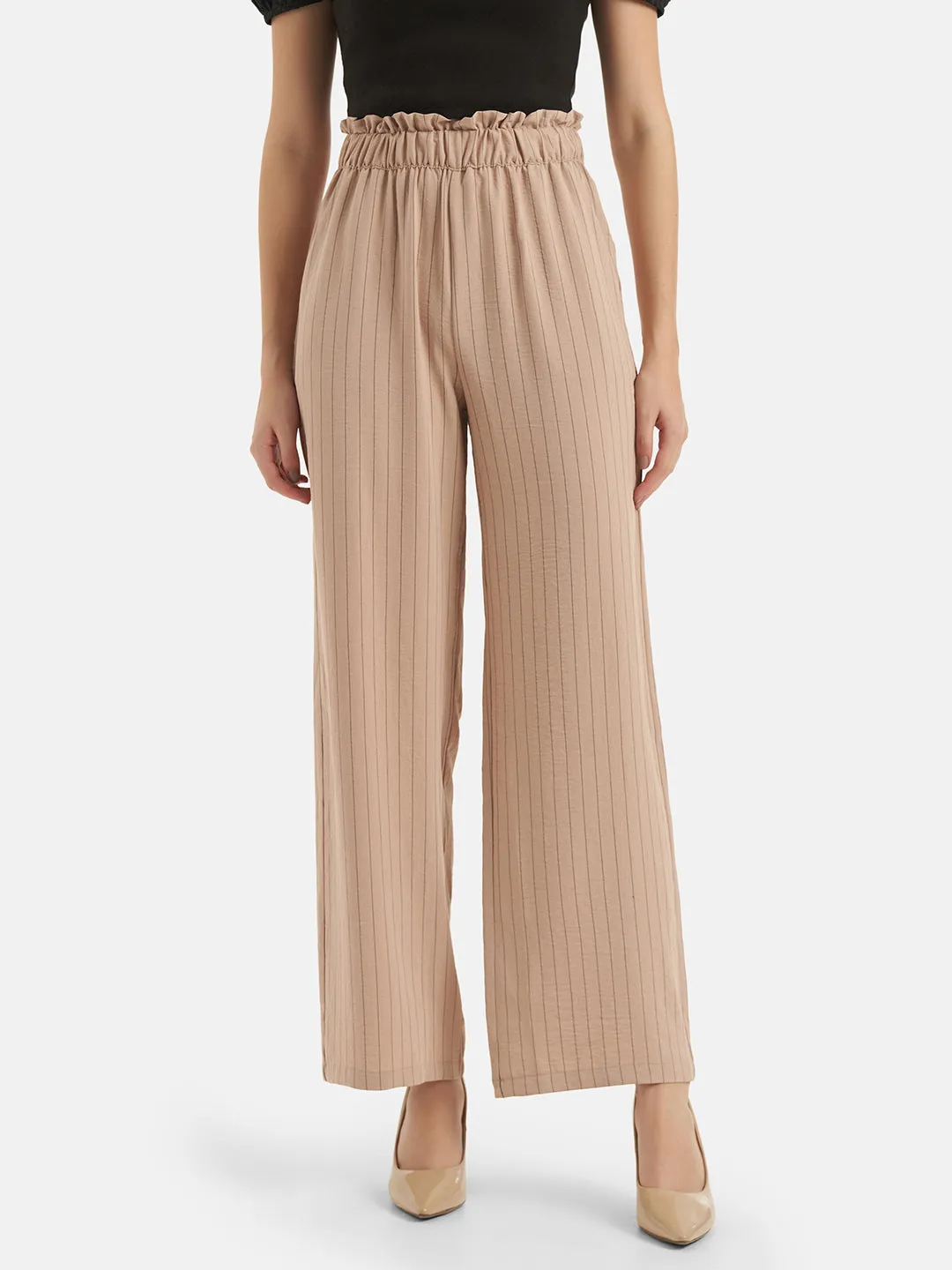 Striped Paperbag Trousers