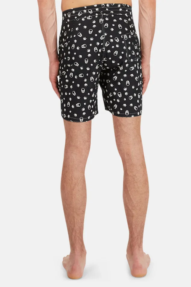 Surfer Short Black/White