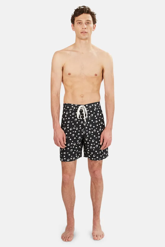 Surfer Short Black/White