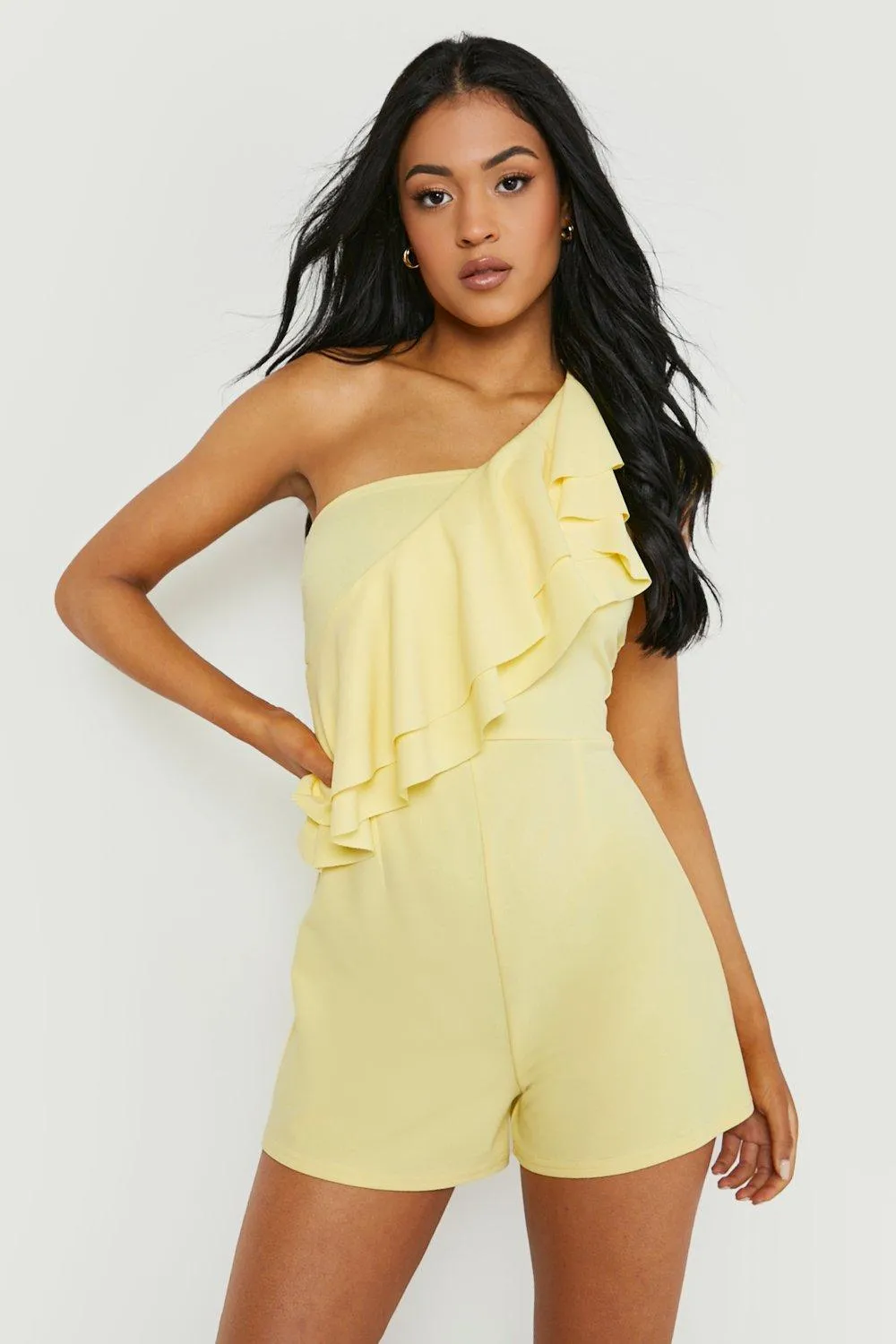 Tall Frill One Shoulder Romper