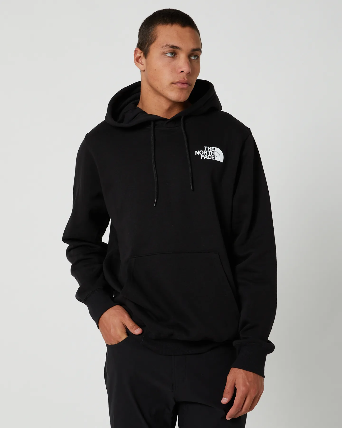 The North Face Mens Box Nse Pullover Hoodie - Tnf Black / Tnf White | SurfStitch