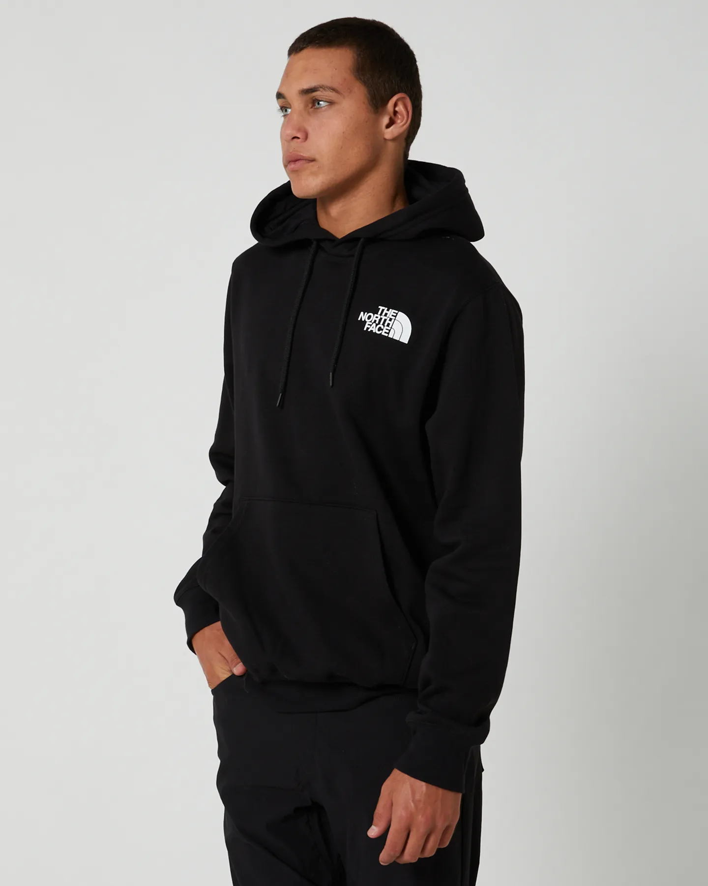 The North Face Mens Box Nse Pullover Hoodie - Tnf Black / Tnf White | SurfStitch