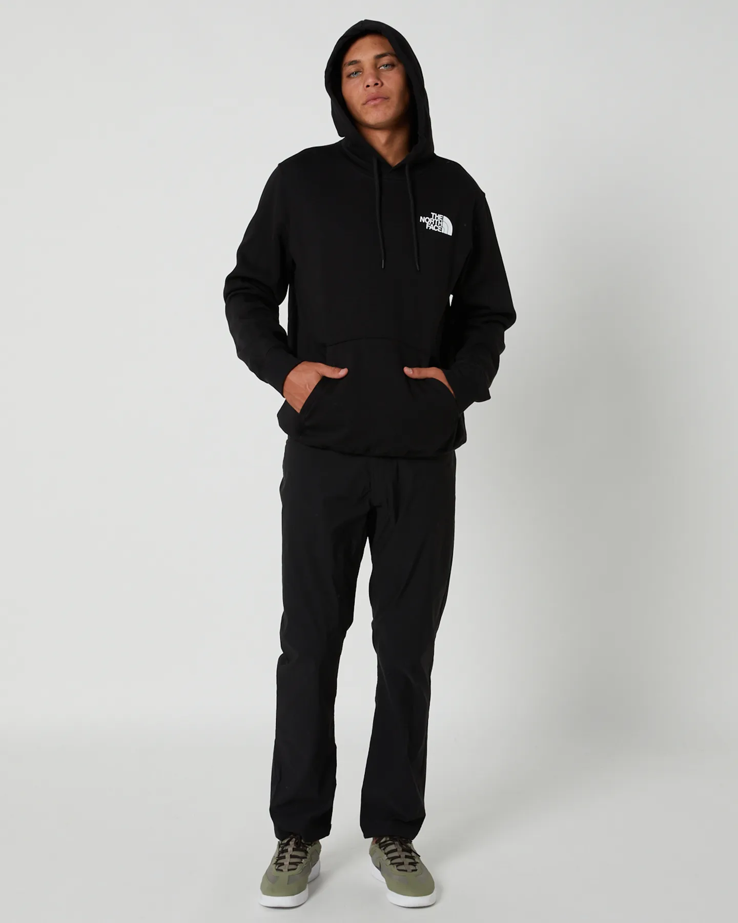 The North Face Mens Box Nse Pullover Hoodie - Tnf Black / Tnf White | SurfStitch