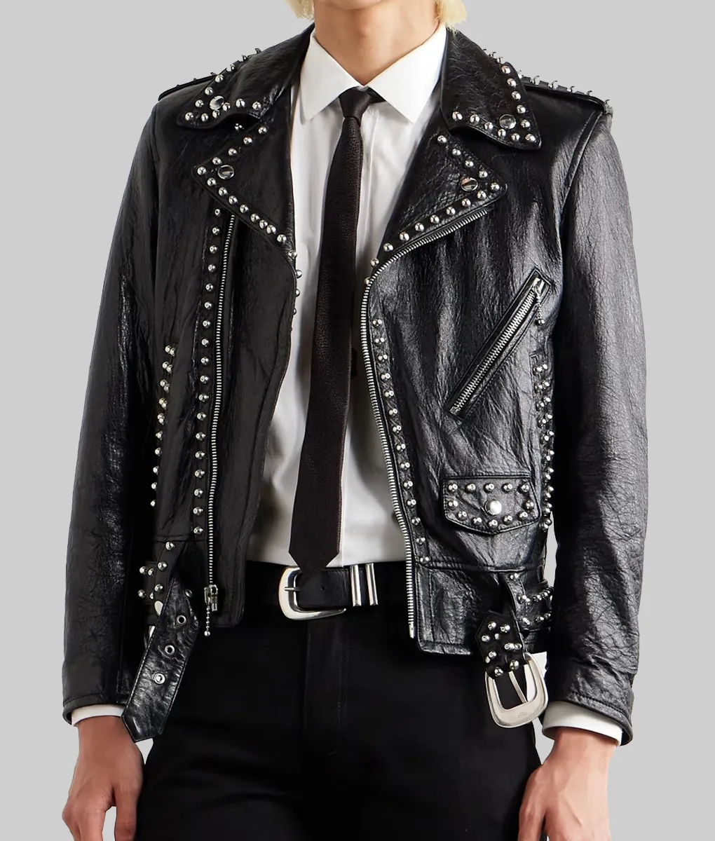 The Voice Finale John legend Studded Leather Jacket | TLC UK