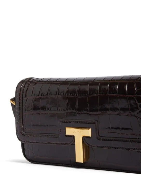 Tom Ford   E/W embossed leather shoulder bag 