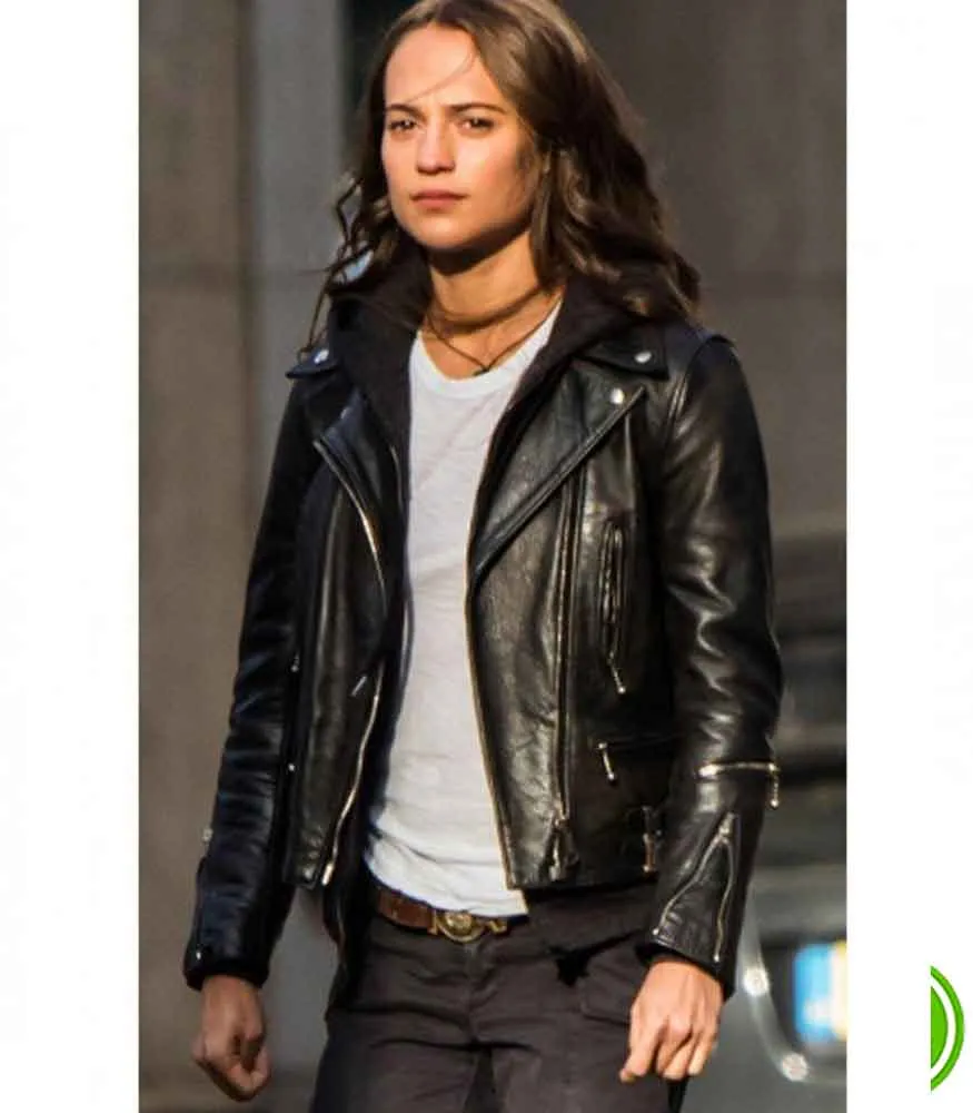 TOMB RAIDER ALICIA VIKANDER (LARA CROFT) LEATHER JACKET