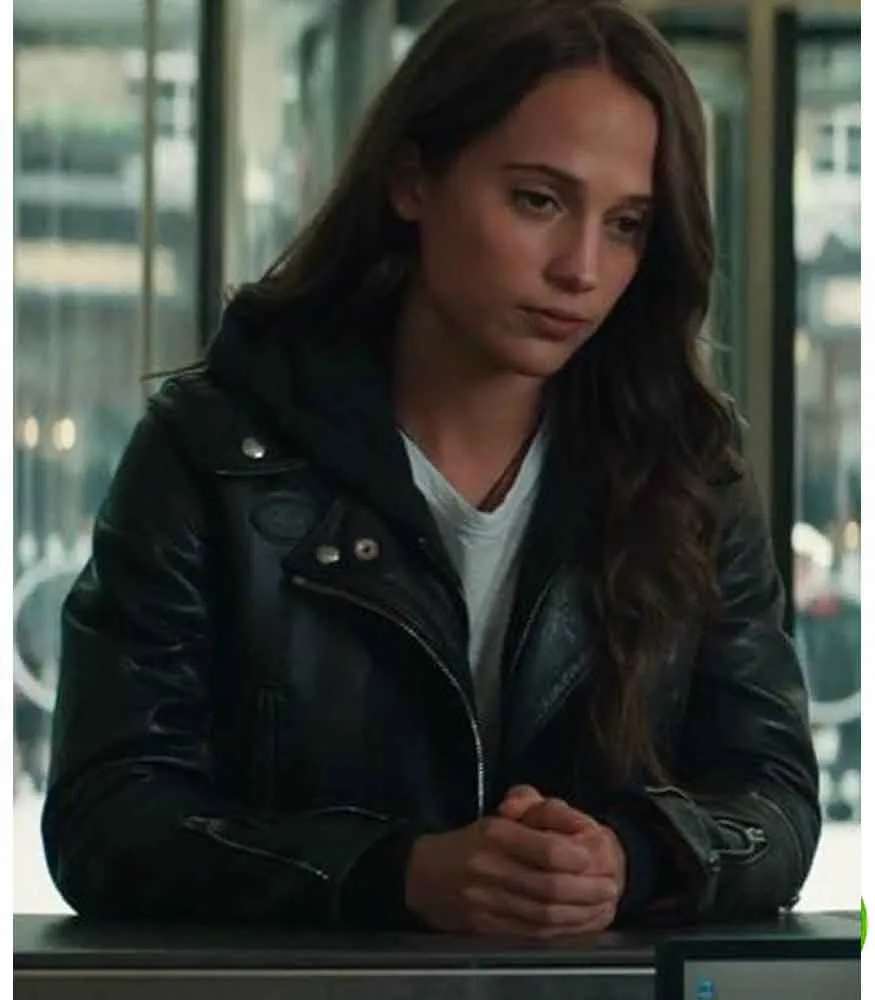 TOMB RAIDER ALICIA VIKANDER (LARA CROFT) LEATHER JACKET