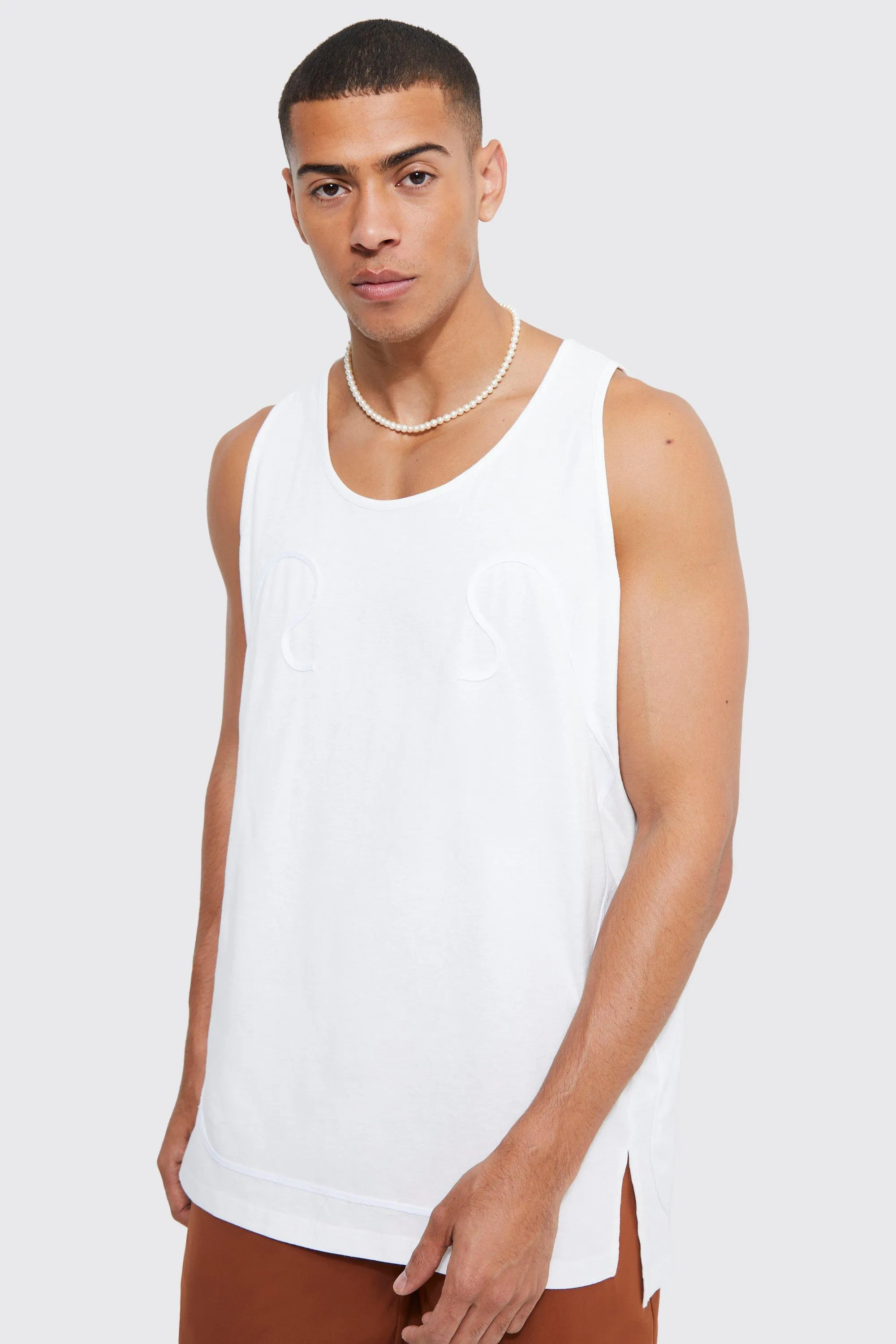 Toosii Oversized Rope Detail Vest | boohooMAN UK