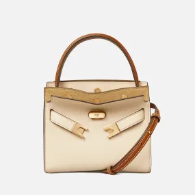 Tory Burch Lee Radziwill Leather and Suede Petite Bag | Coggles