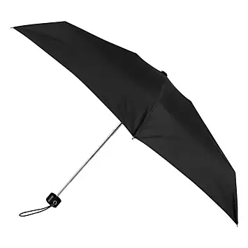 Totes ECO-BRELLA® Compact Round Black Umbrella Black | Grattan