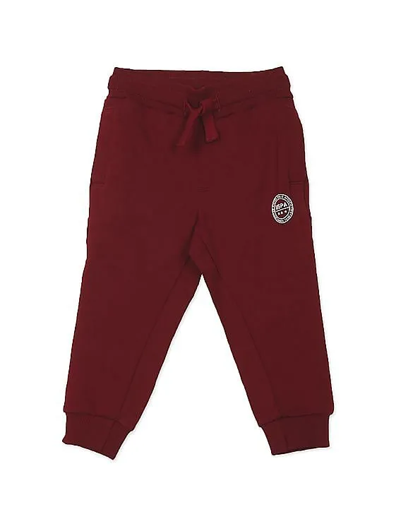 U.S. Polo Assn. Kids Elasticized Waist Solid Joggers