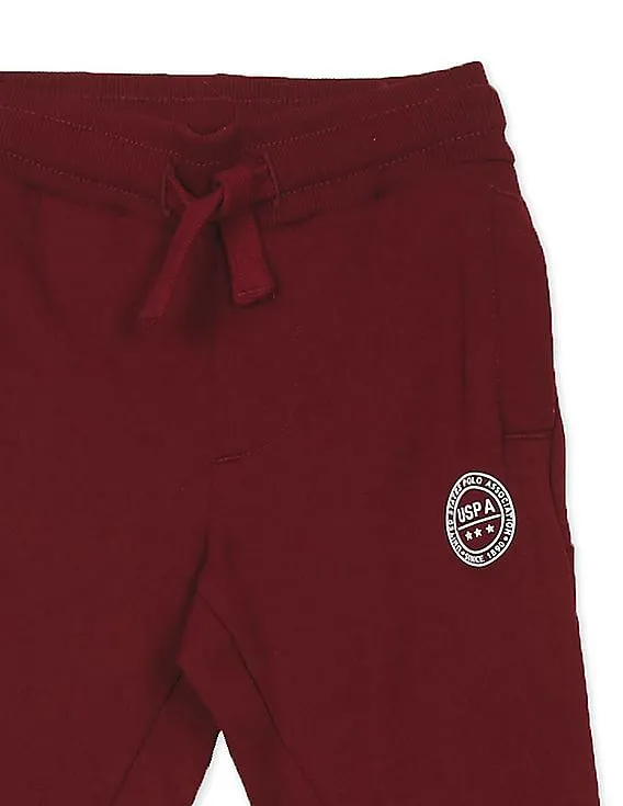 U.S. Polo Assn. Kids Elasticized Waist Solid Joggers