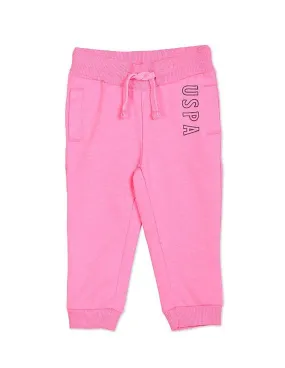 U.S. Polo Assn. Kids Mid Rise Brand Print Joggers