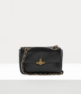 Vivienne Westwood Anita Chain Shoulder Bag Leather Black