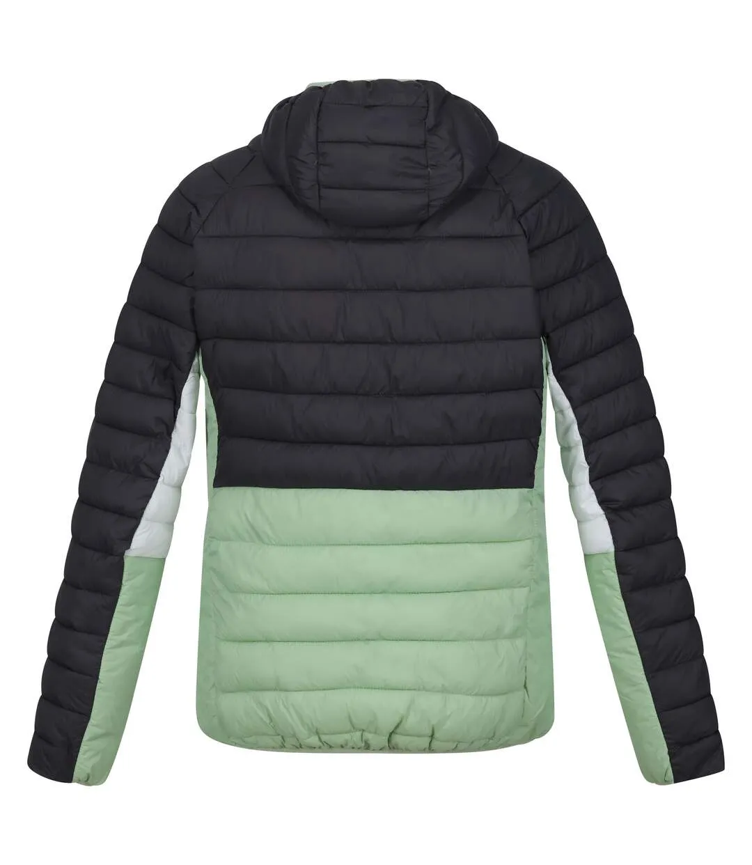 Womens/ladies harrock ii baffled hooded jacket quiet green/seal grey Regatta