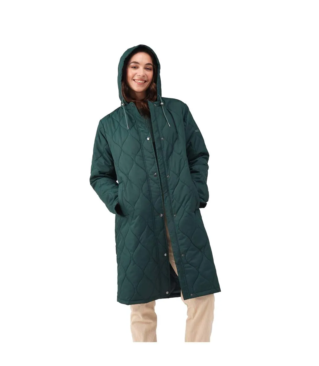 Womens/ladies jaycee quilted hooded jacket darkest spruce/dark forest green Regatta