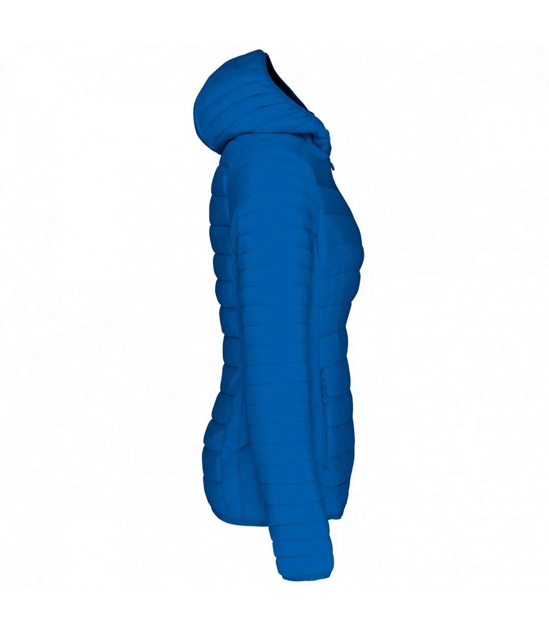 Womens/ladies lightweight hooded padded jacket light royal blue Kariban