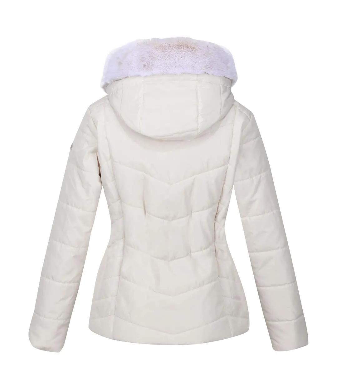 Womens/ladies wildrose baffled padded hooded jacket light vanilla Regatta